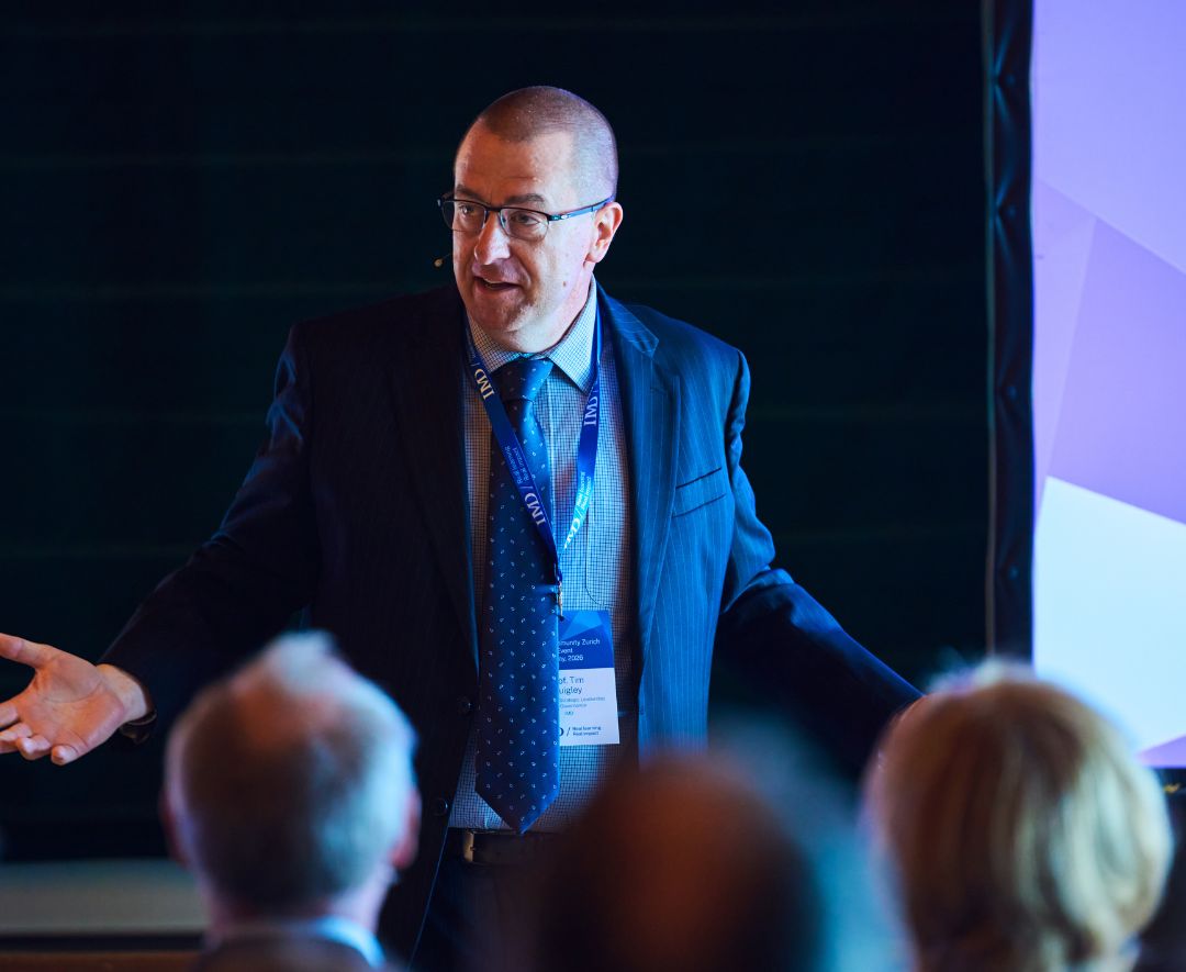 Tim Quigley presenting at an IMD event in Zurich